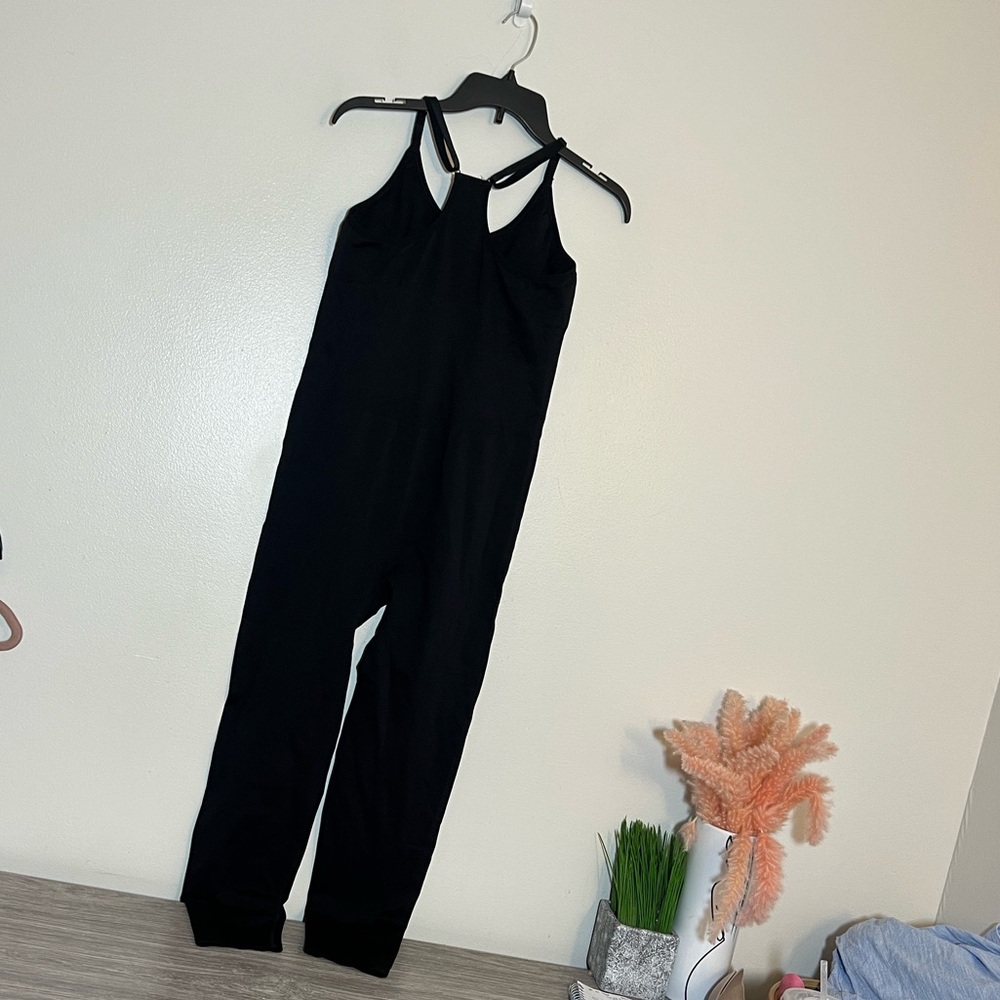 PINK Victoria's Secret Black Seamless Workout Onesie Jumpsuit One Piece Large - Picture 5 of 5